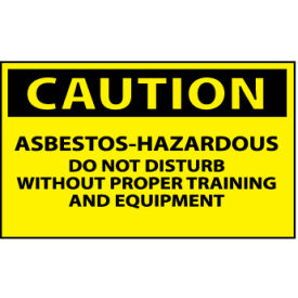Machine Labels - Caution Asbestos Hazardous C312AP