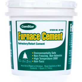 ComStar® 1 Quart Furnace Cement Eco-Safe Refractory/Retort Cement Non-Cracking Seal 40-360 - Pkg Qty 12