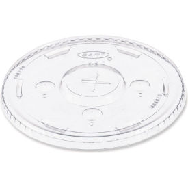 SOLO® Straw Slot Cold Cup Lids Fits 30 - 32 oz. Cups Clear 50/Sleeve 20 Sleeves/Carton L32CR
