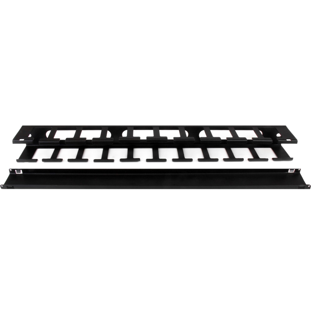 StarTech.com 1U Horizontal Finger Duct Rack Cable Management Panel with Cover MPN:CMDUCT1UX