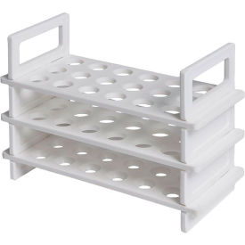 United Scientific® 3-Tier Test Tube Rack Plastic 18 Places White Pack of 2 77710