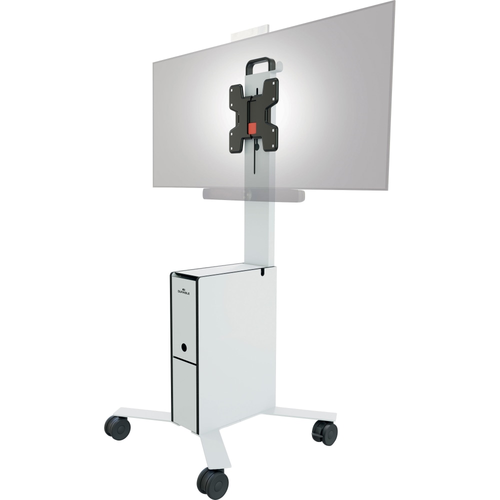 DURABLE COWORKSATION Mobile TV Cart - 3 Shelf - 39.68 lb Capacity - 4 Casters - High Density Fiberboard (HDF) - 370202 MPN:370202