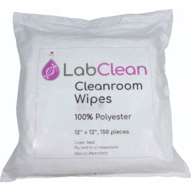 United Scientific™ Labclean™ Cleanroom Wipes 100% Polyester 12