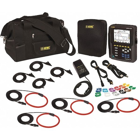 Power Quality Analyzer 8336, 3-Phase, 4 Current/5 Voltage Channels, TRMS, Data Logging MPN:8336 W/4 193-24-BK