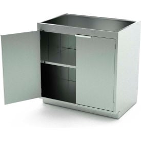 AERO Stainless Steel Base Cabinet BC-1200 2 Hinged Doors 1 Shelf 30