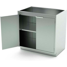 AERO Stainless Steel Base Cabinet BC-1201 2 Hinged Doors 1 Shelf 36
