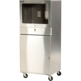 AERO Manufacturing Stainless Steel Mobile Computer Cabinet MPC-2427