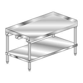 Aero Manufacturing Equipment Stand W/ Backsplash 16 Ga 430 Stainless Steel Top 60