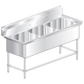 Aero Manufacturing Company® 2F3-1814 Three Bowl Aerospec SS NSF Sink 2F3-1814