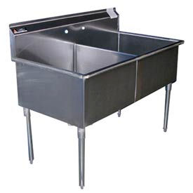 Aero Manufacturing Company® 2S2-2424 Premium SS Non-NSF Two Bowl Sink 2S2-2424