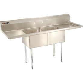 Aero Manufacturing Company® Two Bowl SS sink 18 x 18 with 16-1/2