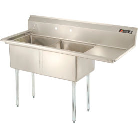Aero Manufacturing Company® AF2-1818-18R Two Bowl SS Sink 18 x 18 Right Sided Drainboard AF2-1818-18R