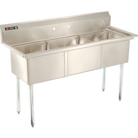 Aero Manufacturing Company® AF3-1818 Three Bowl SS Sink 18 x 18 AF3-1818