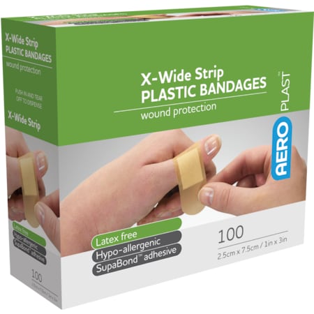 Plastic Strip Bandages 1in x 3in 100/box MPN:AP801