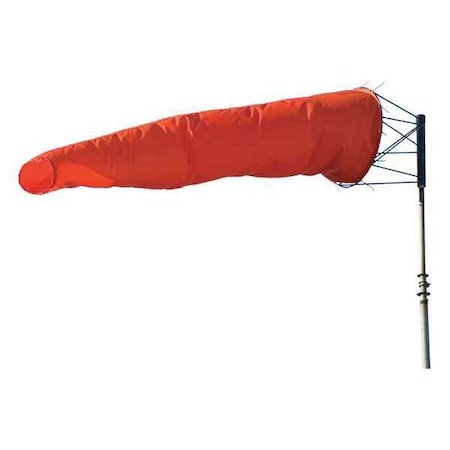 Replacement Windsock, Orange, Nylon, 48 in Length, Windsock Only MPN:ASX1848