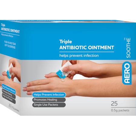 Triple Antibiotic Packet 0.5g 25/box MPN:ASTA25US
