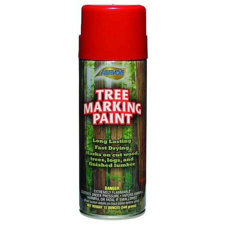Tree Marking Paint, 12 oz., Red, Solvent -Based MPN:610