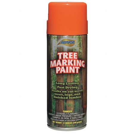 Tree Marking Paint, 12 oz., Orange, Solvent -Based MPN:620