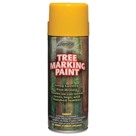 Tree Marking Paint, 12 oz., Yellow, Solvent -Based MPN:630