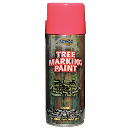 Tree Marking Paint, 12 oz., Fluorescent Pink, Solvent -Based MPN:691