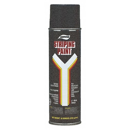 Striping Paint, 18 oz., Asphalt Black, Solvent -Based MPN:770