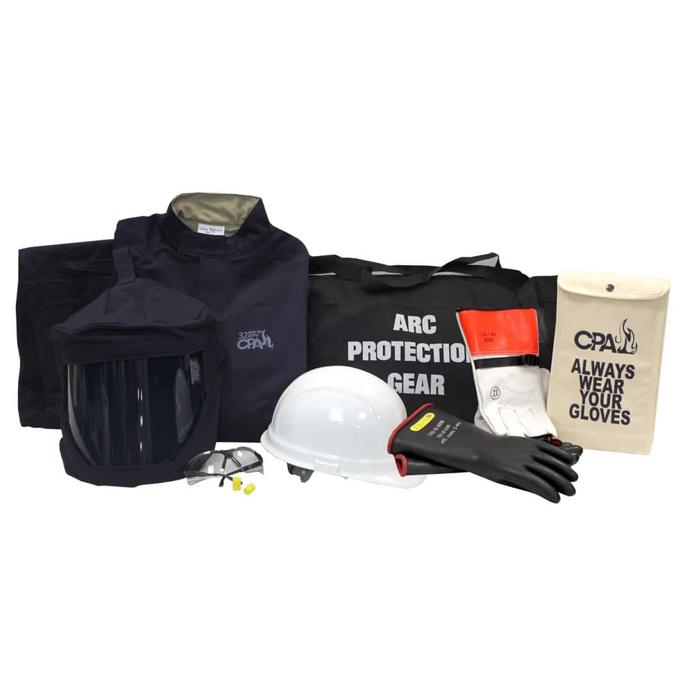 Arc Flash Clothing Kits, Protection Type: Arc Flash , Garment Type: Jacket, Pants, Hoods , Maximum Arc Flash Protection (cal/Sq. cm): 32.00 , Size: Medium  MPN:AG32-JP-M-10.5