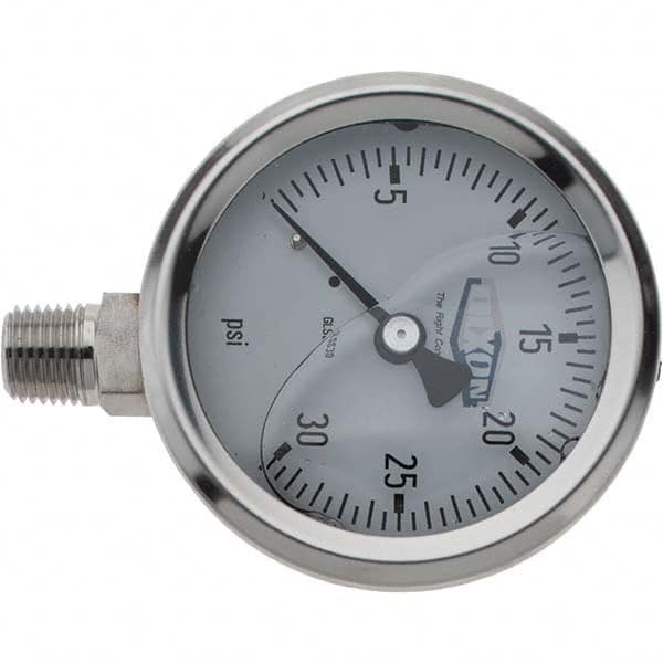Pressure Gauge: 2-1/2 in Dial, 1/4 in Thread, NPT, Lower Mount MPN:DV-00265 Pressure Gauge: 2-1/2 in Dial, 1/4 in Thread, NPT, Lower Mount MPN:DV-00265