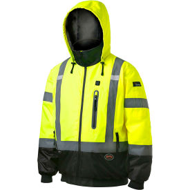 Pioneer® Hi-Vis Heated Safety Nano Bomber Jacket ANSI Class 3 Hi-Vis Yellow 4XL V1210160U-4XL