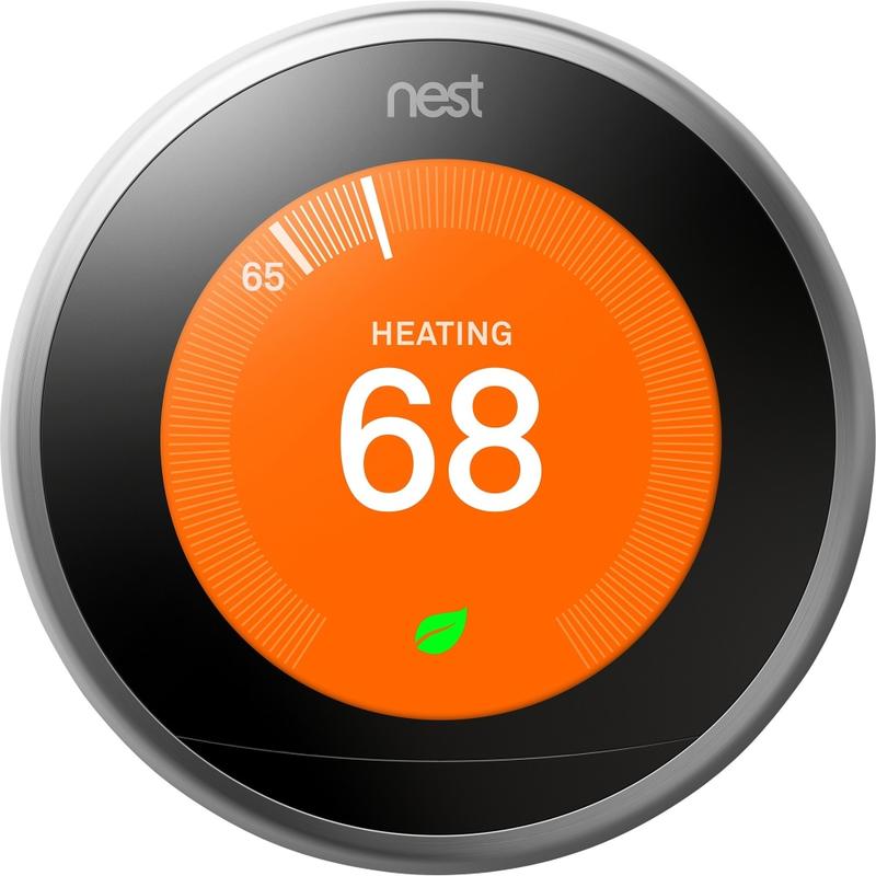 Google Nest Programmable Learning Thermostat with Temperature Sensor, 3rd Generation, Stainless Steel MPN:T3007ES