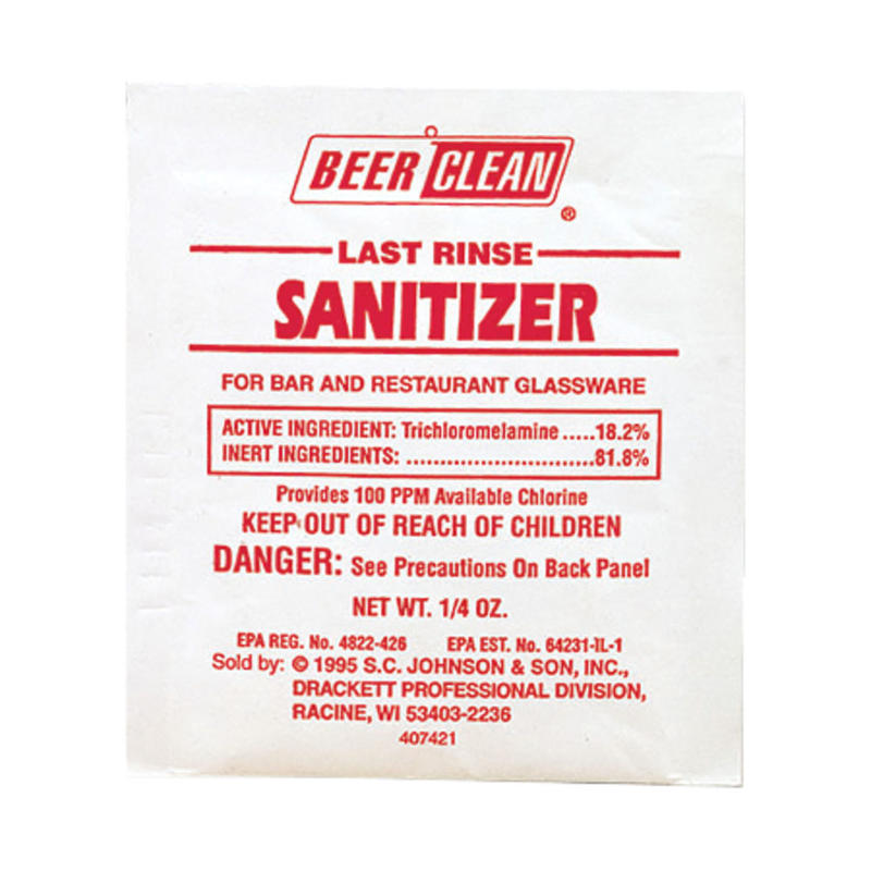 JohnsonDiversey Last Rinse Sanitizer, 0.25 Oz Bottle, Case Of 100 MPN:90223
