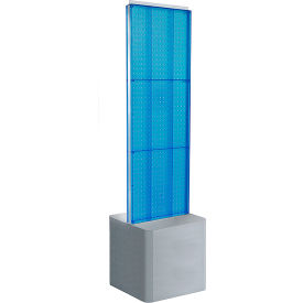 Global Approved 700775-BLU Two-Sided Pegboard Floor Display W/ Adj. Studio Base 17