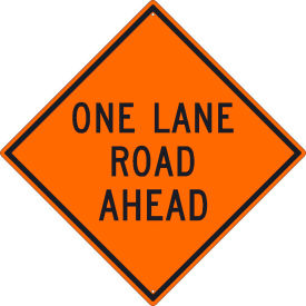 NMC TM178K Traffic Sign One Lane Road Ahead Sign 30