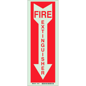 Brady® 80241 BradyGlo Fire Extinguisher Sign Self-Adhesive Polyester 5