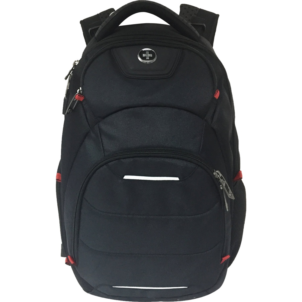 SwissDigital Neptune Massage Business Backpack With 16.1in Laptop Pocket, Black MPN:SD1003M-V1