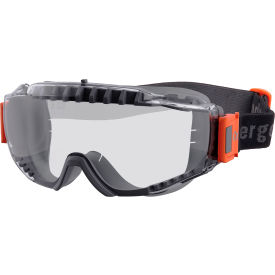 Ergodyne® MODI-FAB OTG Safety Goggles w/ Elastic Strap Vented Frame Clear Lens Gray Frame 60300