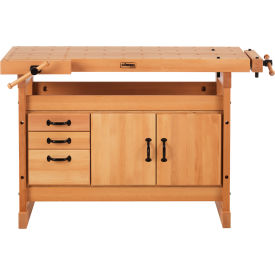 Sjobergs Nordic Pro 1400 Workbench w/ Cabinet 56-1/16