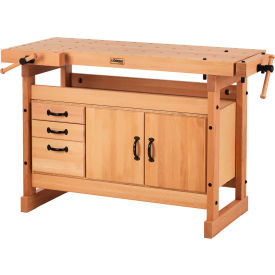 Sjobergs Nordic Pro 1400 Workbench w/ Cabinet & Accessory Kit 56-1/16