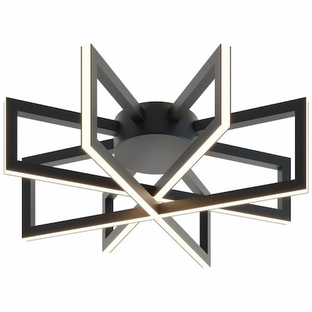 LEDSemi-Flush, 17 in D, Black, Aluminum MPN:CSSC17L30D1BK