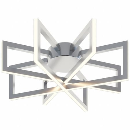 LEDSemi-Flush, 17 in D, Silver, Aluminum MPN:CSSC17L30D1SN