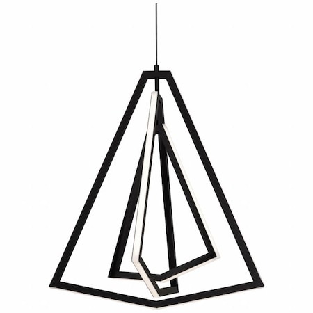 LEDPendant, 24 in D, Black, Aluminum MPN:GNAP27L30D1BK
