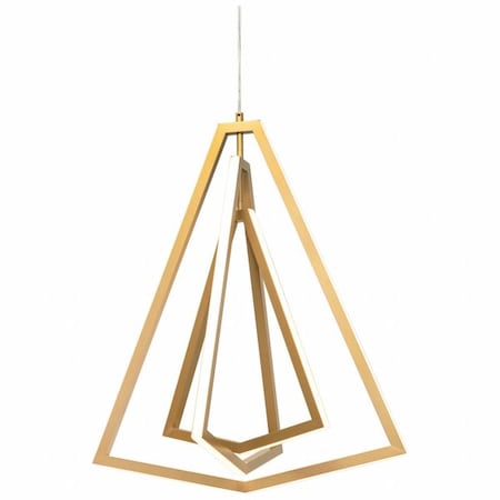 LEDPendant, 24 in D, Gold, Aluminum MPN:GNAP27L30D1GD