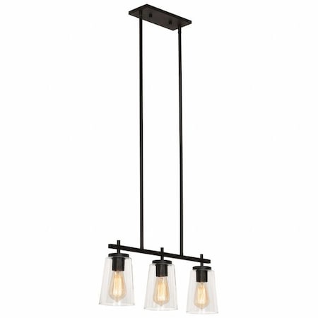 LightLinearPendant, Black, Metal, 23inL MPN:JNNP0523MBBK