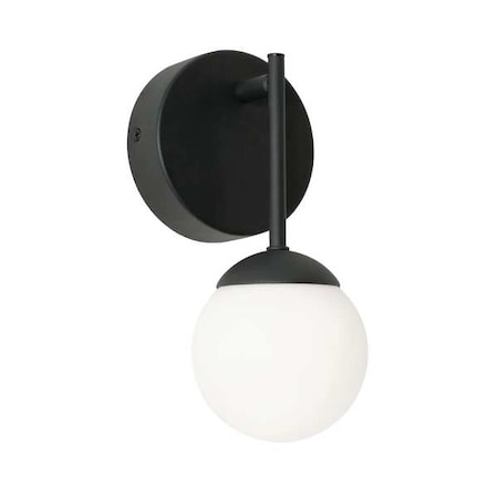 Pearl1LightLEDSconce, Black, Metal, 4inL MPN:PRLS0409L30D1BK