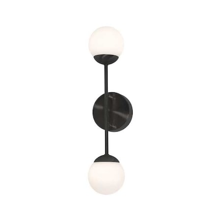Pearl2LightLEDSconce, Black, Metal, 4inL MPN:PRLS0418L30D1BK