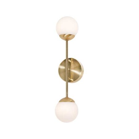 Pearl2LightLEDSconce, Gold, Metal, 4inL MPN:PRLS0418L30D1SB