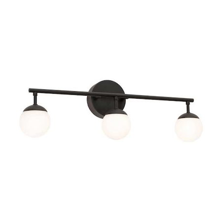 Pearl3LightLEDVanity, Black, Metal, 24inL MPN:PRLV2408L30D1BK