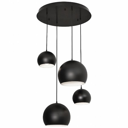 LightRoundPendant, 24 in D, Black, Metal MPN:RXYP99BKRND4