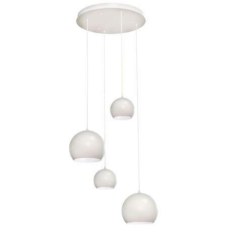 LightRoundPendant, 24 in D, White, Metal MPN:RXYP99WHRND4