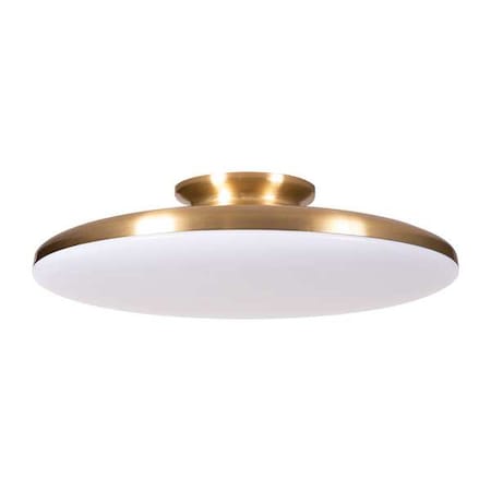 LED Flush Mount, 15 in D, Gold, Steel MPN:SKYF15LAJD1SB