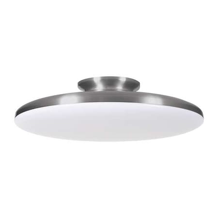 LED Flush Mount, 15 in D, Silver, Steel MPN:SKYF15LAJD1SN